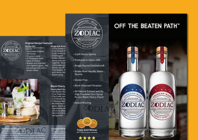 Zodiac Vodka Sales Sheets